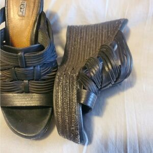 Ugg wedges, so cute, super comfortable worn a few times and didnt hurt my feet.